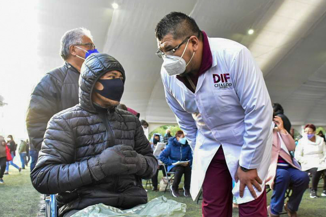 Boletín 233.-Gobierno de Chalco inicia la vacunación contra COVID-19 para adultos mayores con 4466 dosis en dos horas