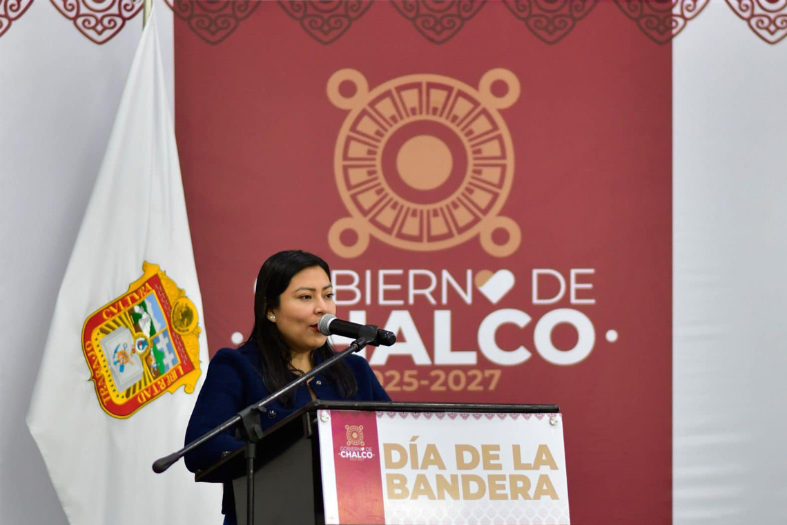 Boletín 018.- Abigail Sánchez conmemora el Día de la Bandera