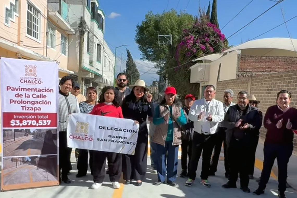 Boletín 125.-   Abigail Sánchez entrega pavimentación en Barrio San Francisco