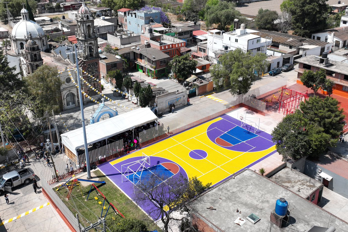 Boletín 150.- Abigail Sánchez entrega obra deportiva en Cuautzingo