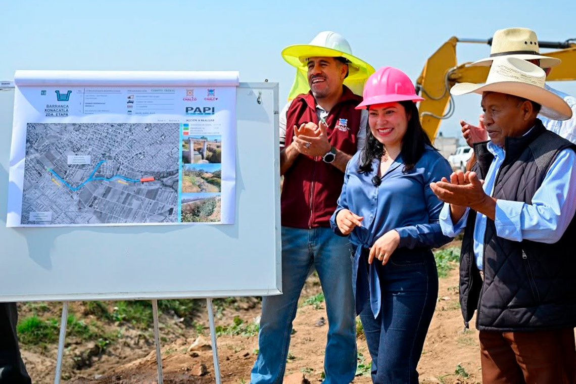 Boletín 162.- Abigail Sánchez encabeza plan contra inundaciones en Chalco